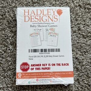 Hadley Designs Baby Shower Games Set